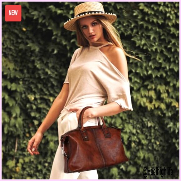 Amazon.com: The Tannery Large Genuine Full Grain Leather  Genuine Leather Satchel Tote Shoulder Bag Large Capacity Crossbody